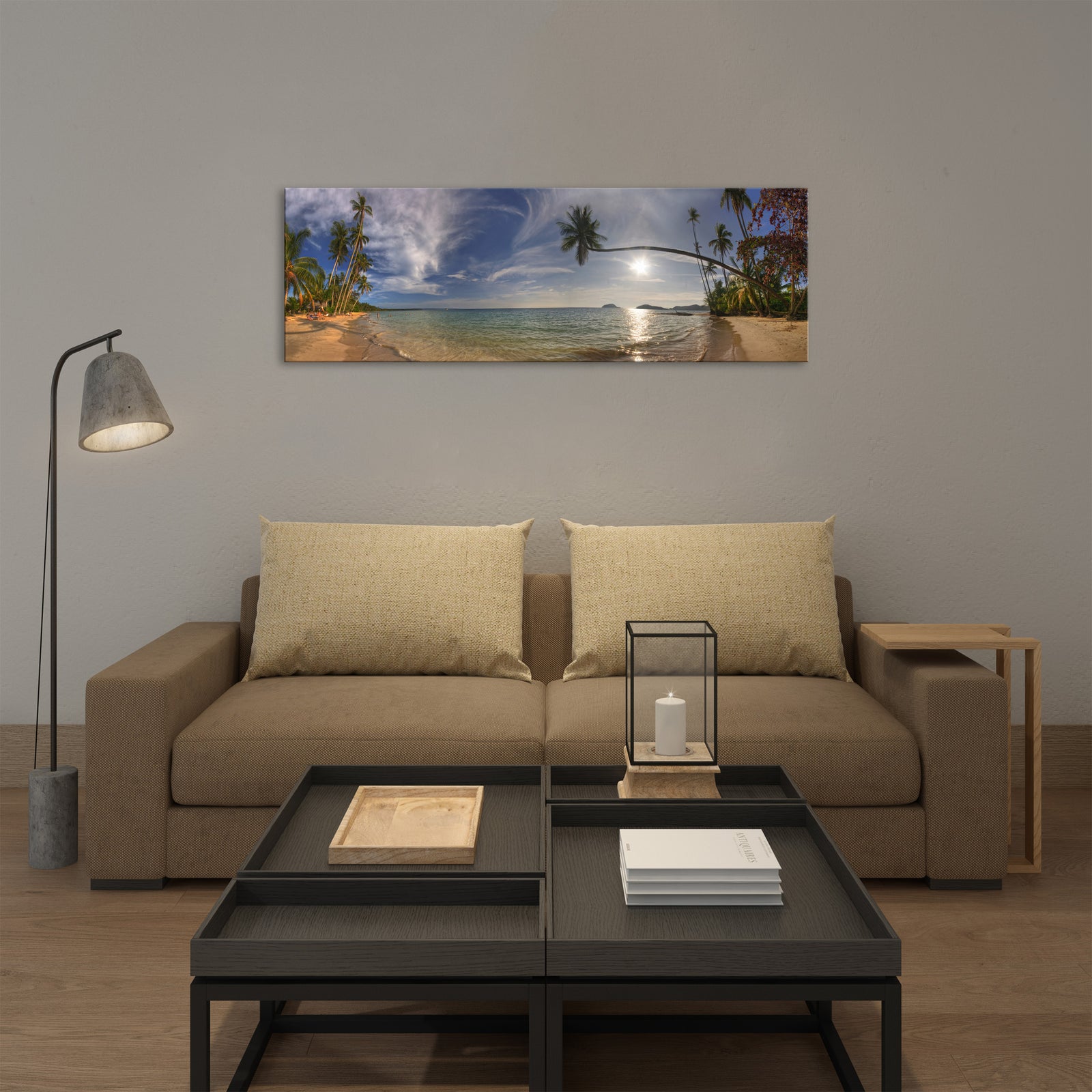 Landscapes No. 248, shown framed in a room by day