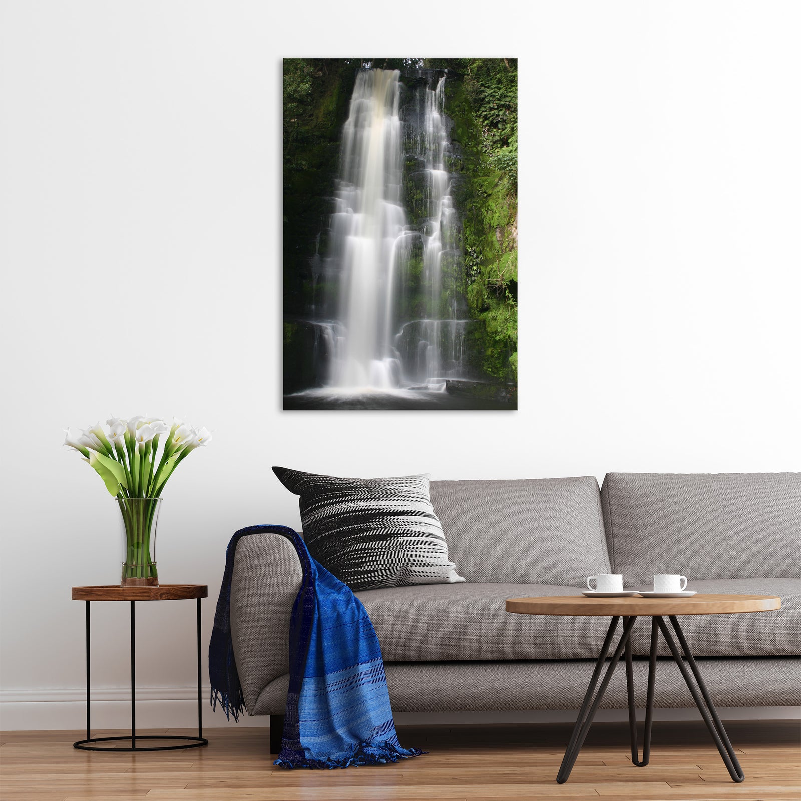 Landscapes No. 252, shown framed in a room by day