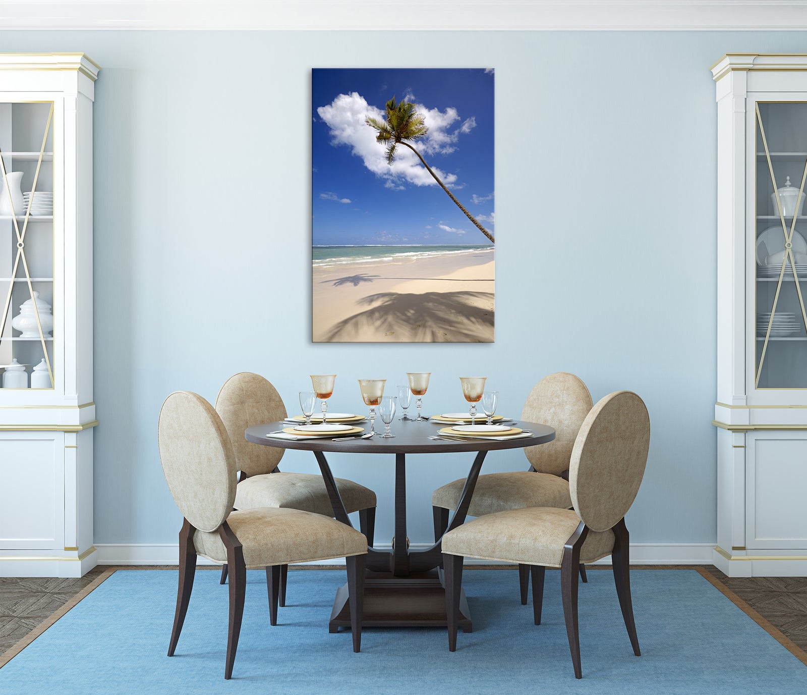Landscapes No. 257, shown framed in a room by day