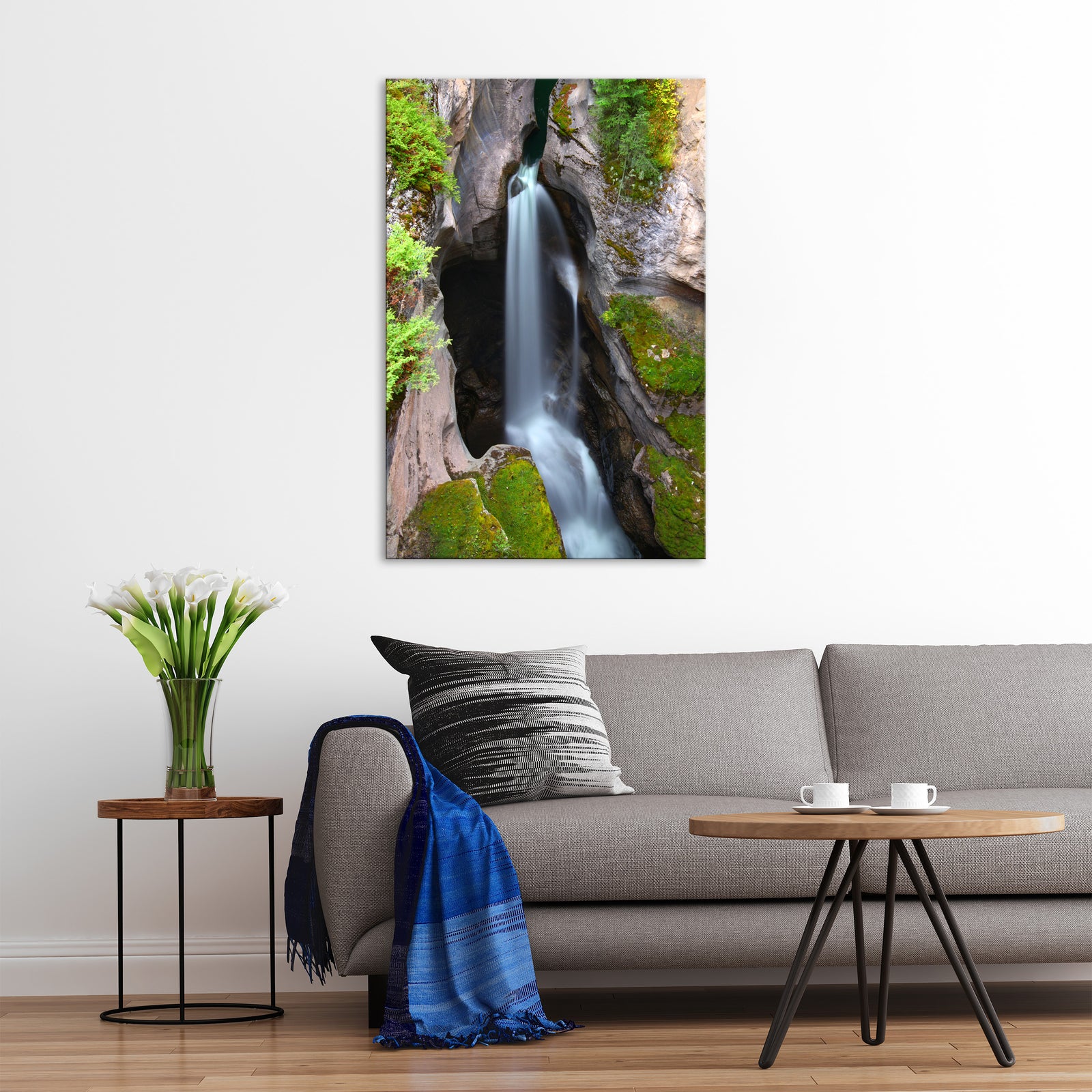 Landscapes No. 259, shown framed in a room by day