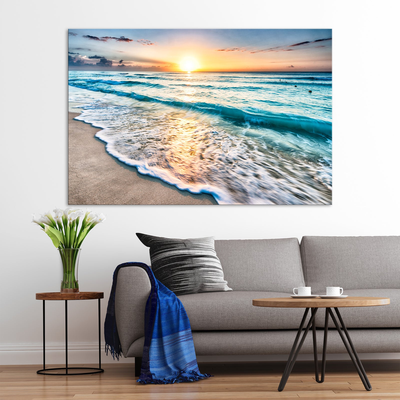 Landscapes No. 260, shown framed in a room by day