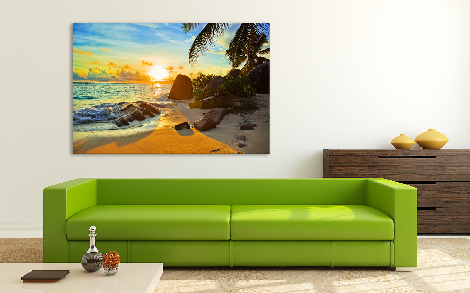 Landscapes No. 263, shown framed in a room by day