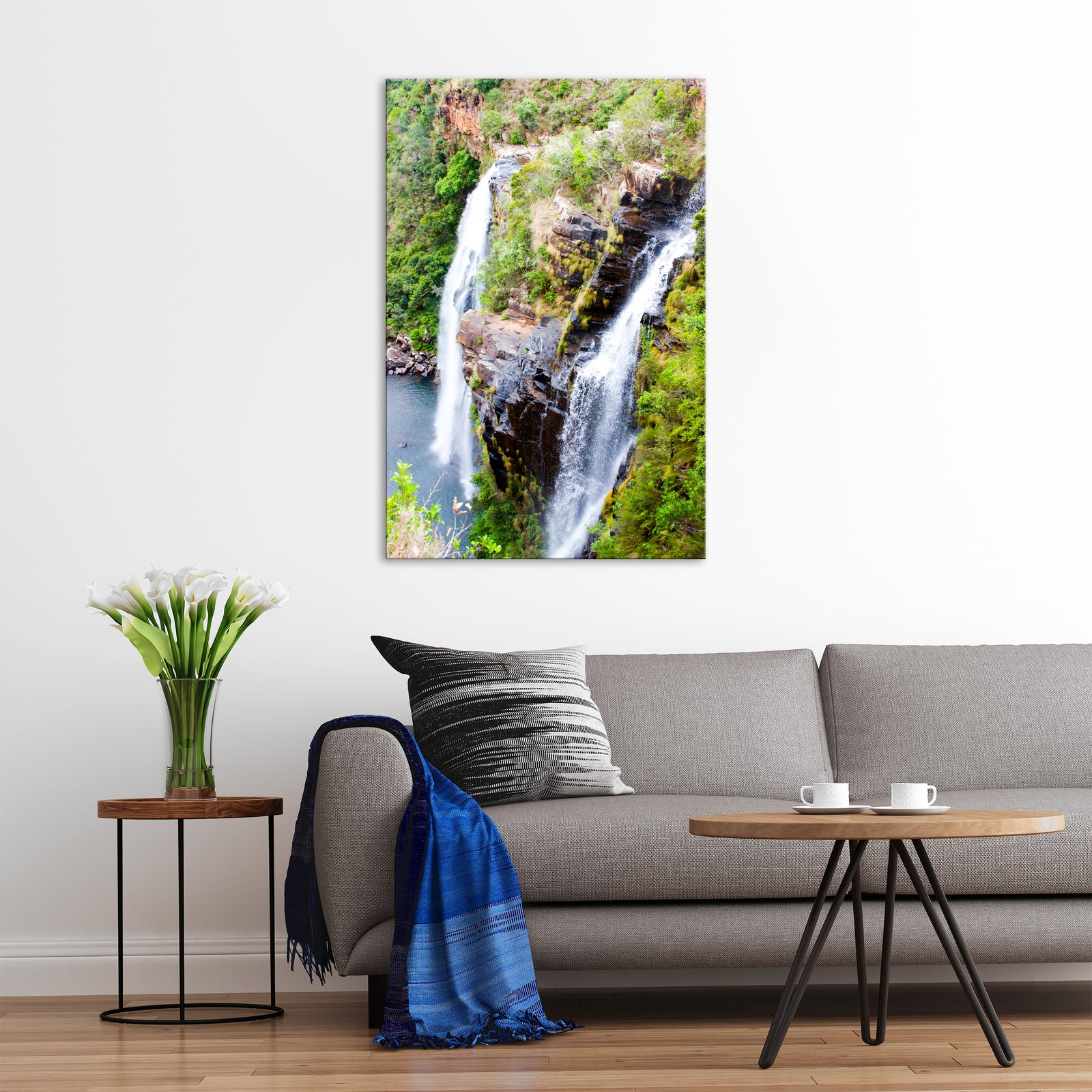 Landscapes No. 264, shown framed in a room by day