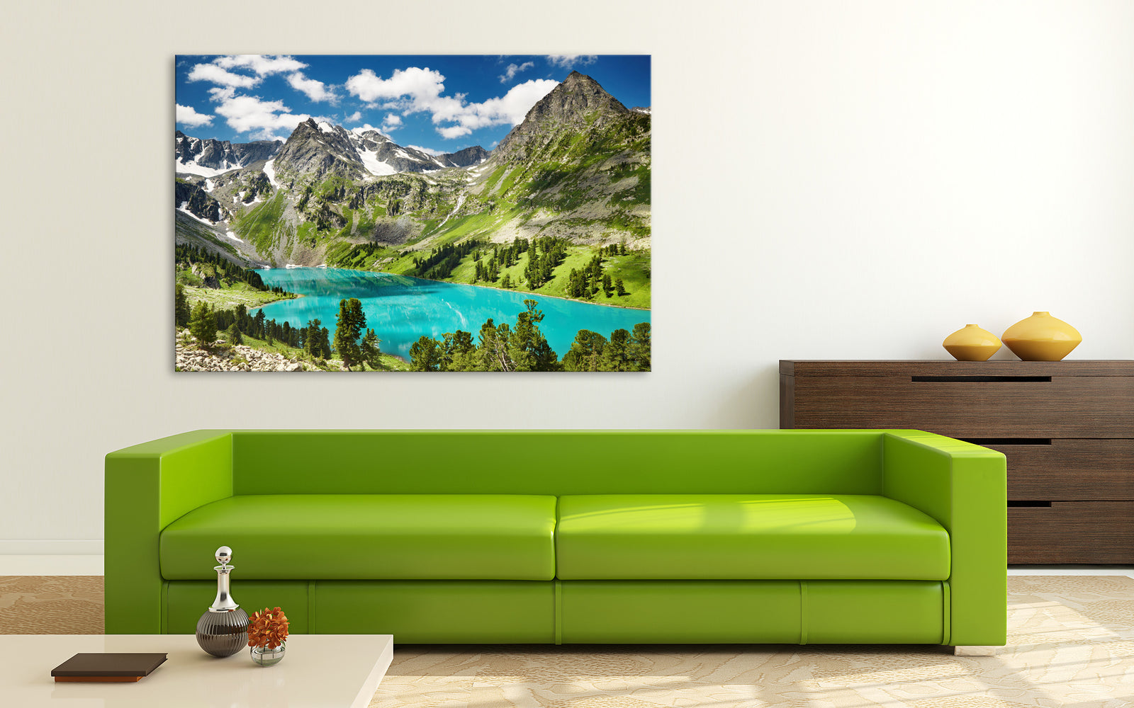 Landscapes No. 266, shown framed in a room by day