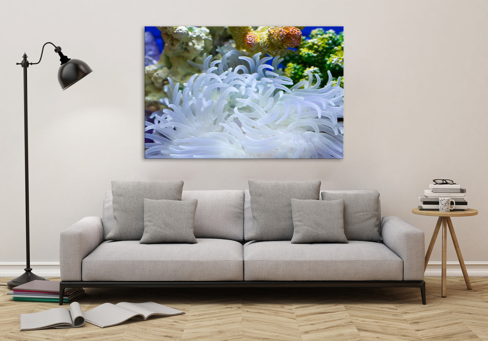 Landscapes No. 268, shown framed in a room by day