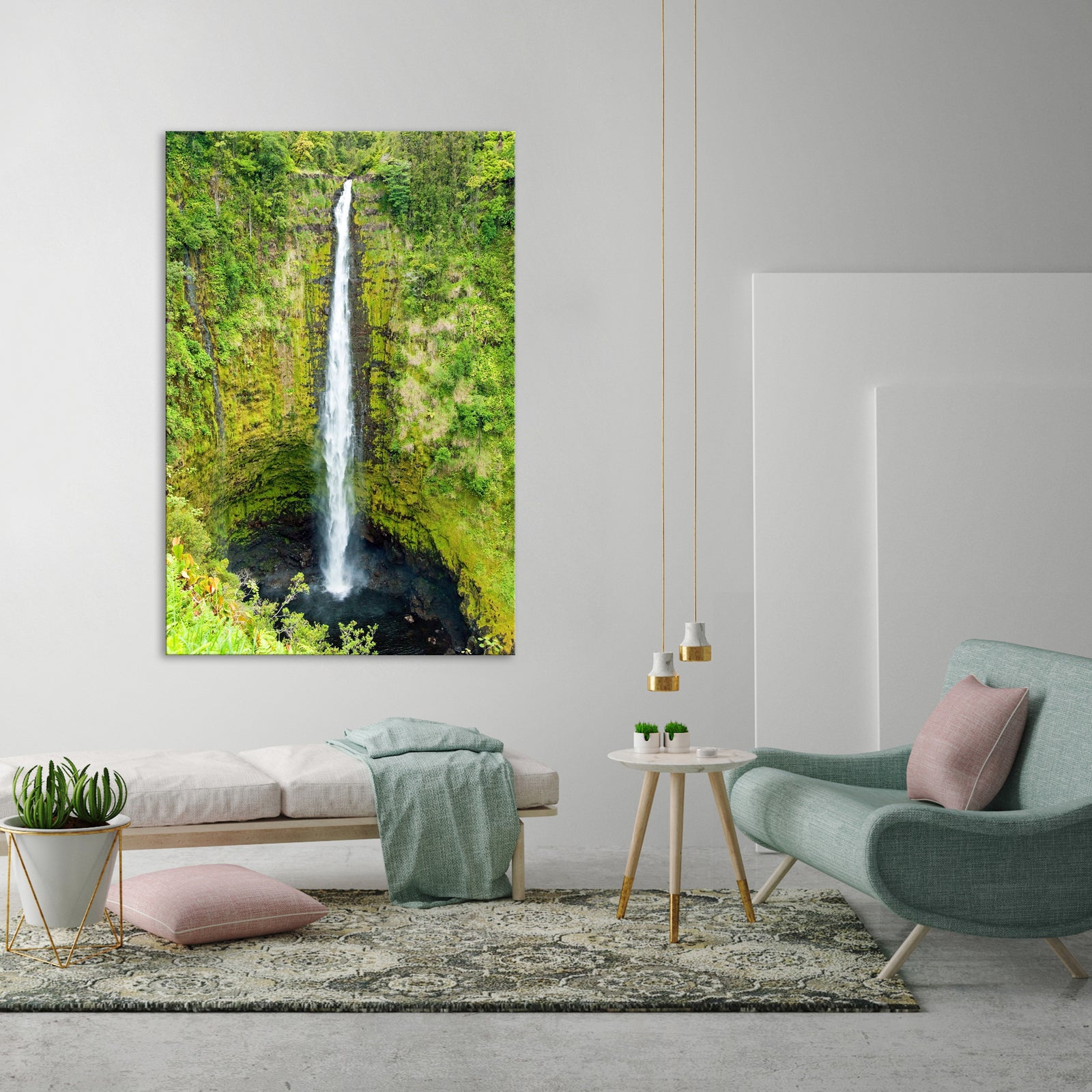 Landscapes No. 271, shown framed in a room by day