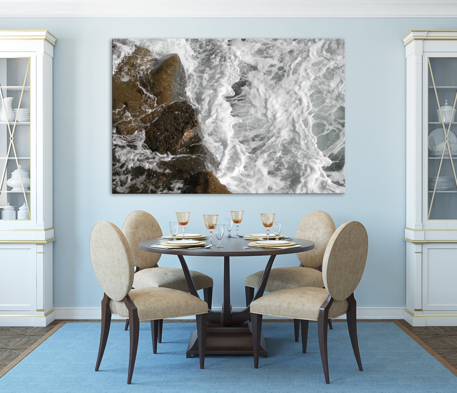Landscapes No. 277, shown framed in a room by day