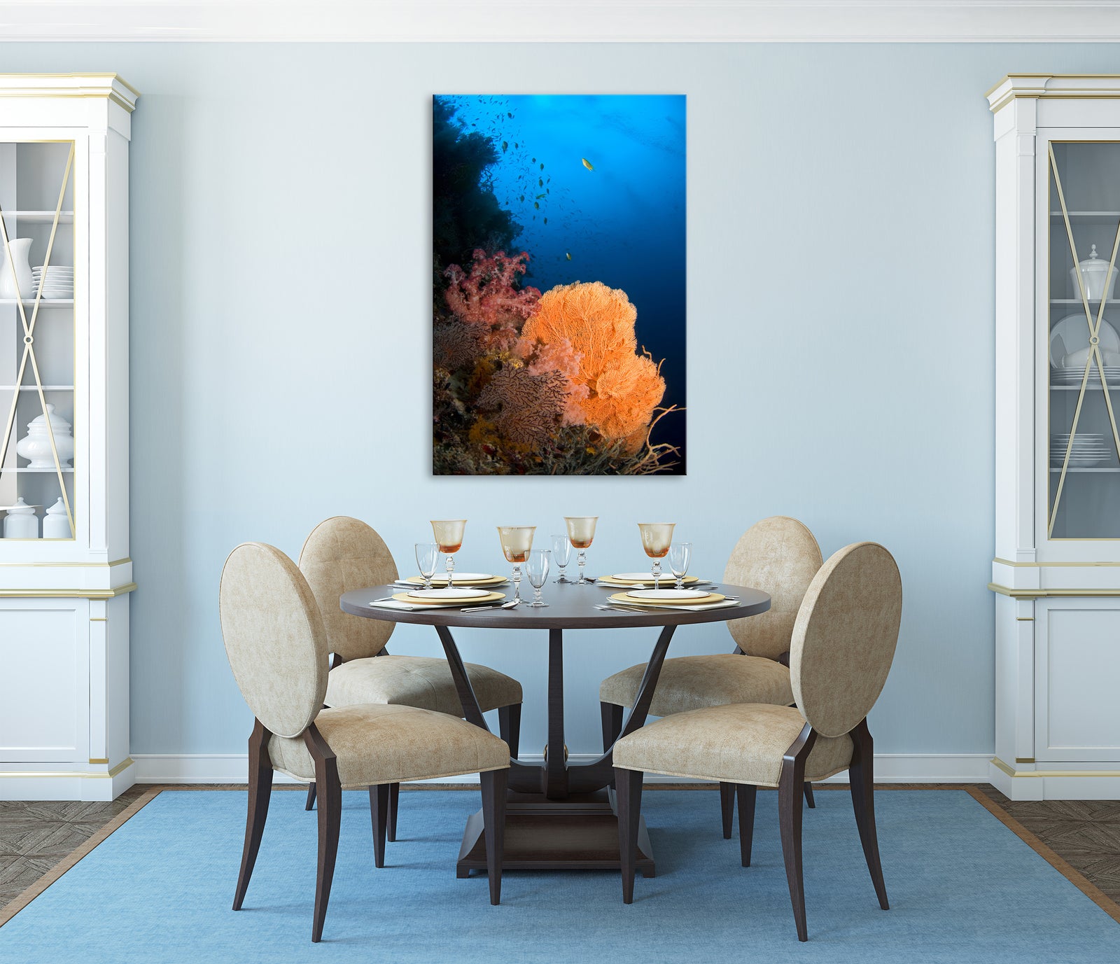 Landscapes No. 279, shown framed in a room by day