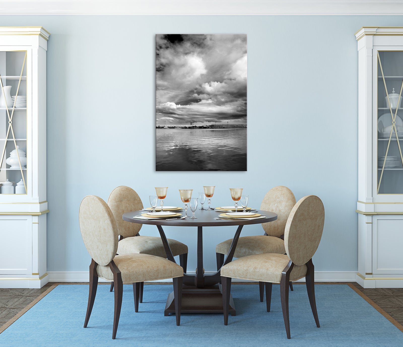 Landscapes No. 280, shown framed in a room by day