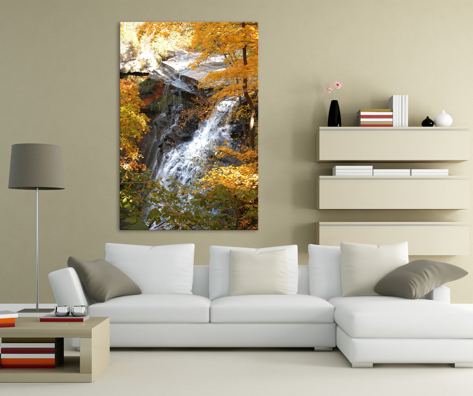 Landscapes No. 284, shown framed in a room by day