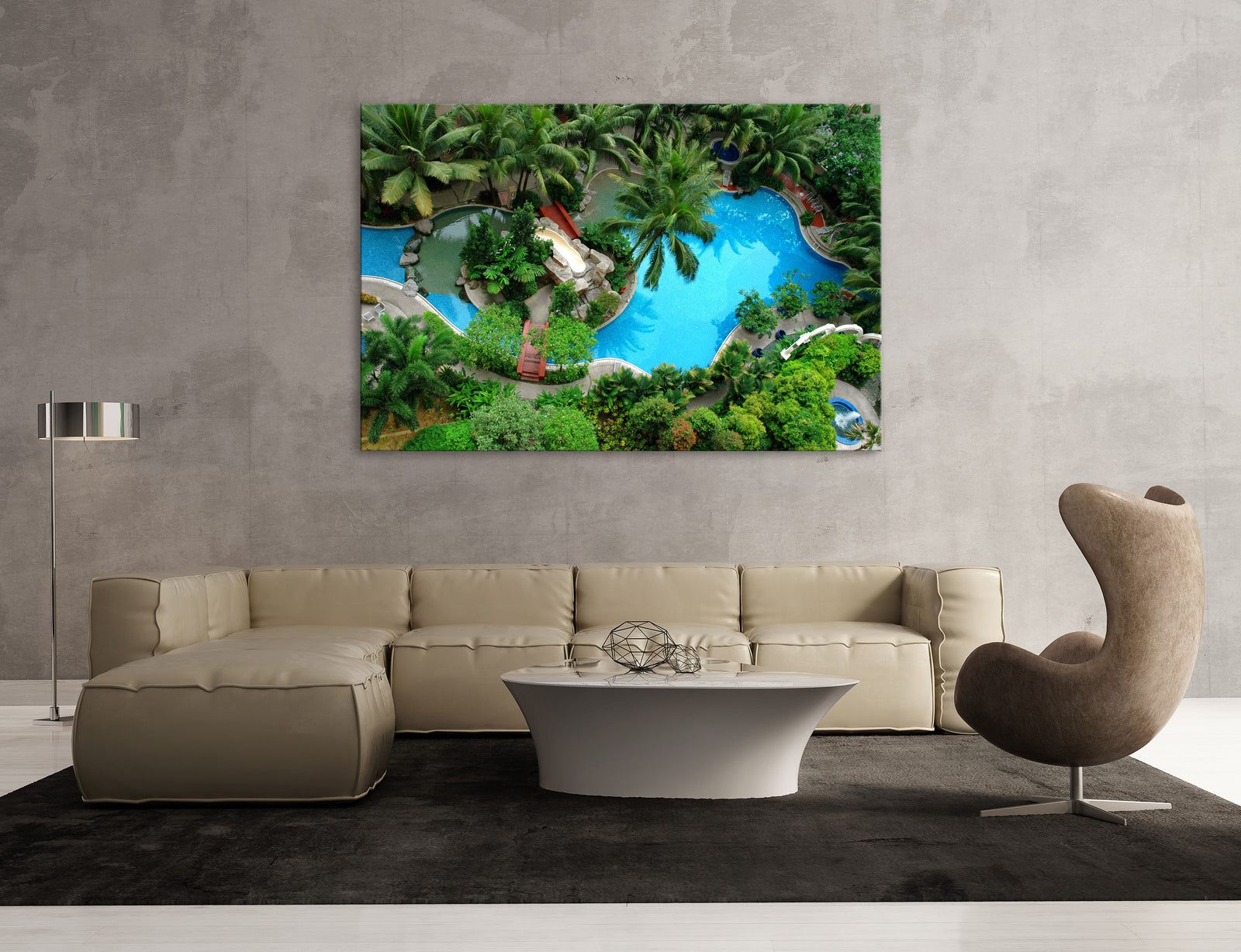 Landscapes No. 285, shown framed in a room by day