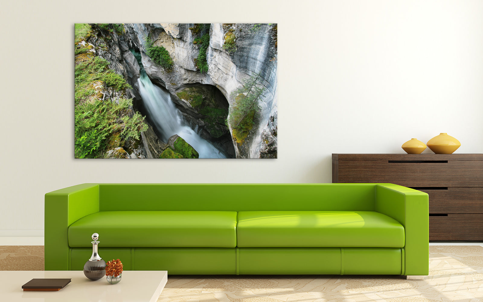 Landscapes No. 294, shown framed in a room by day