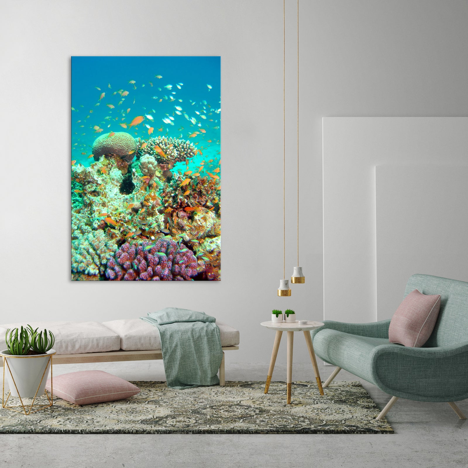 Landscapes No. 310, shown framed in a room by day