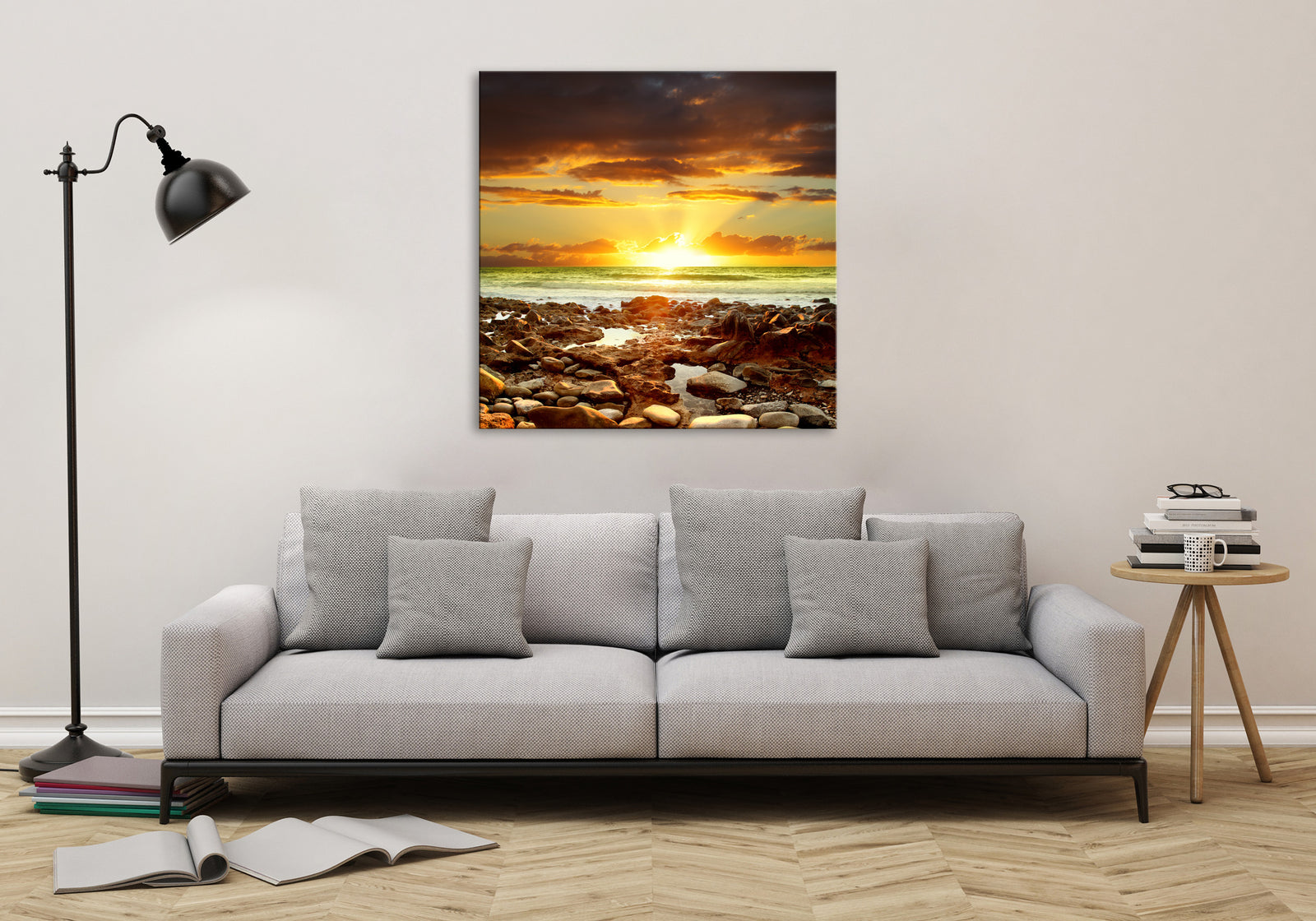 Landscapes No. 314, shown framed in a room by day
