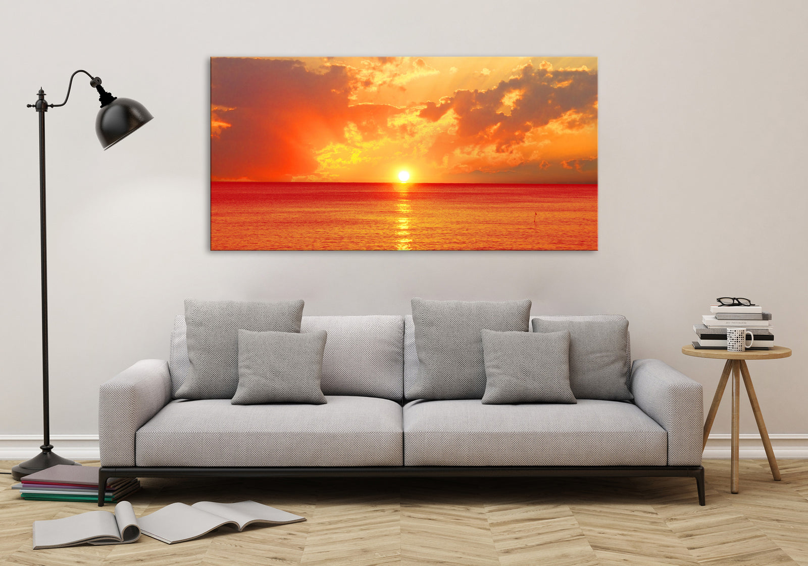 Landscapes No. 316, shown framed in a room by day
