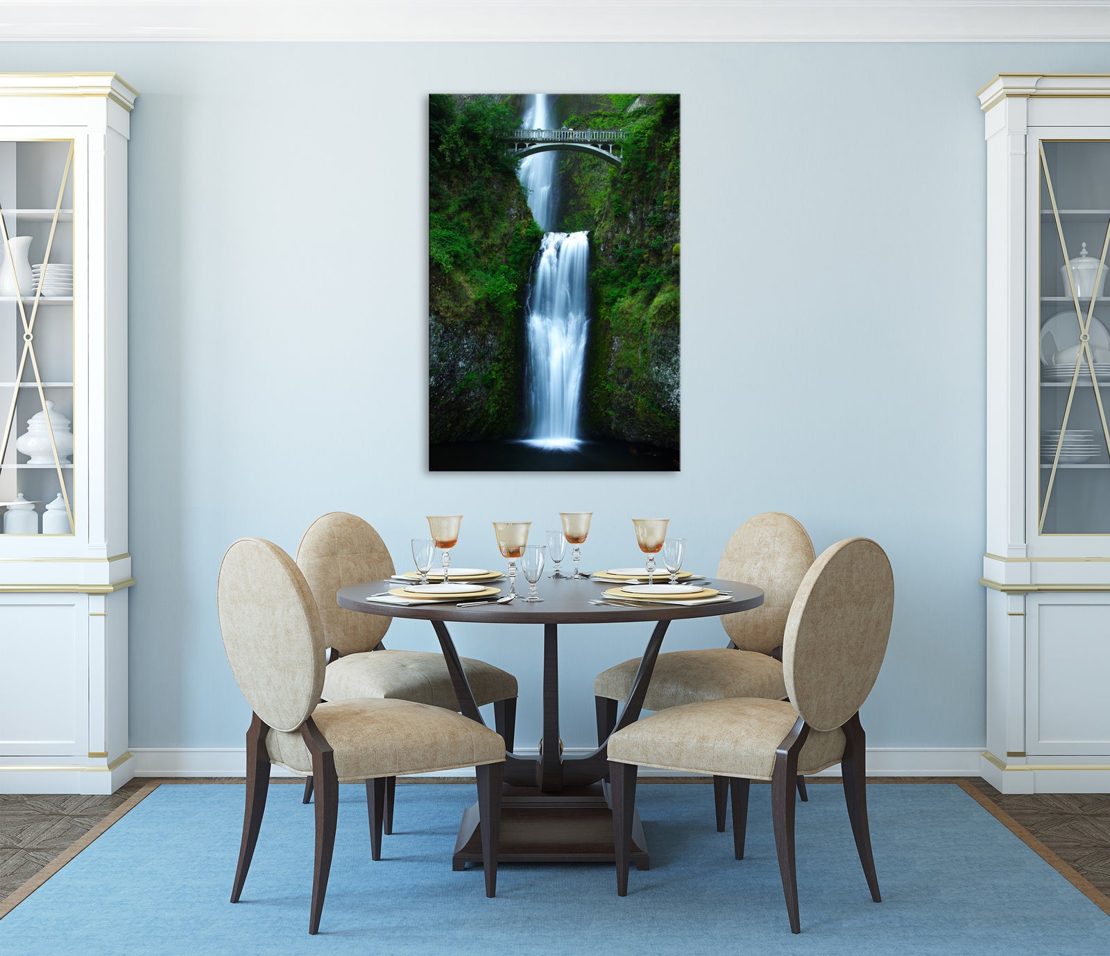 Landscapes No. 352, shown framed in a room by day