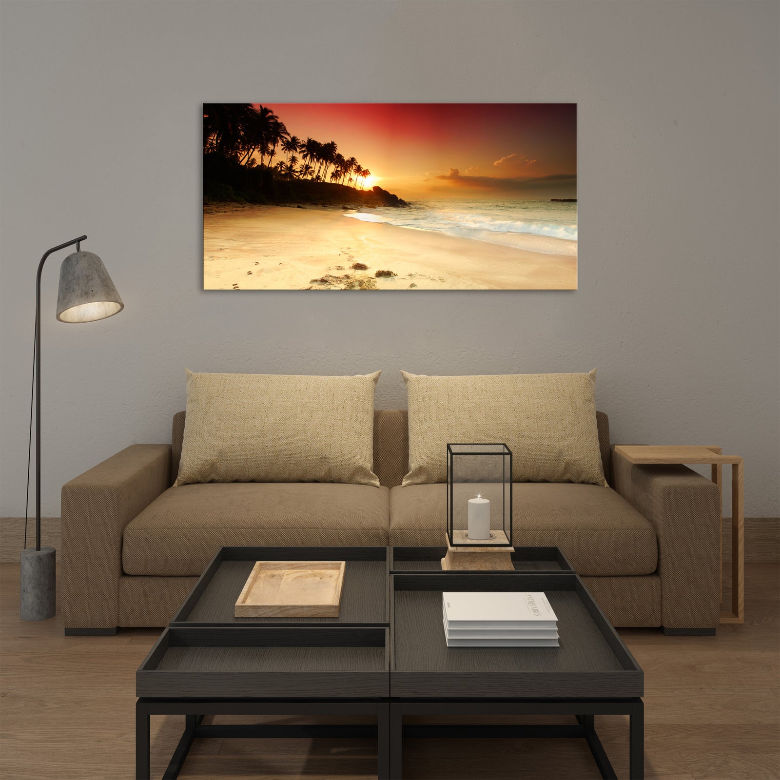 Landscapes No. 359, shown framed in a room by day
