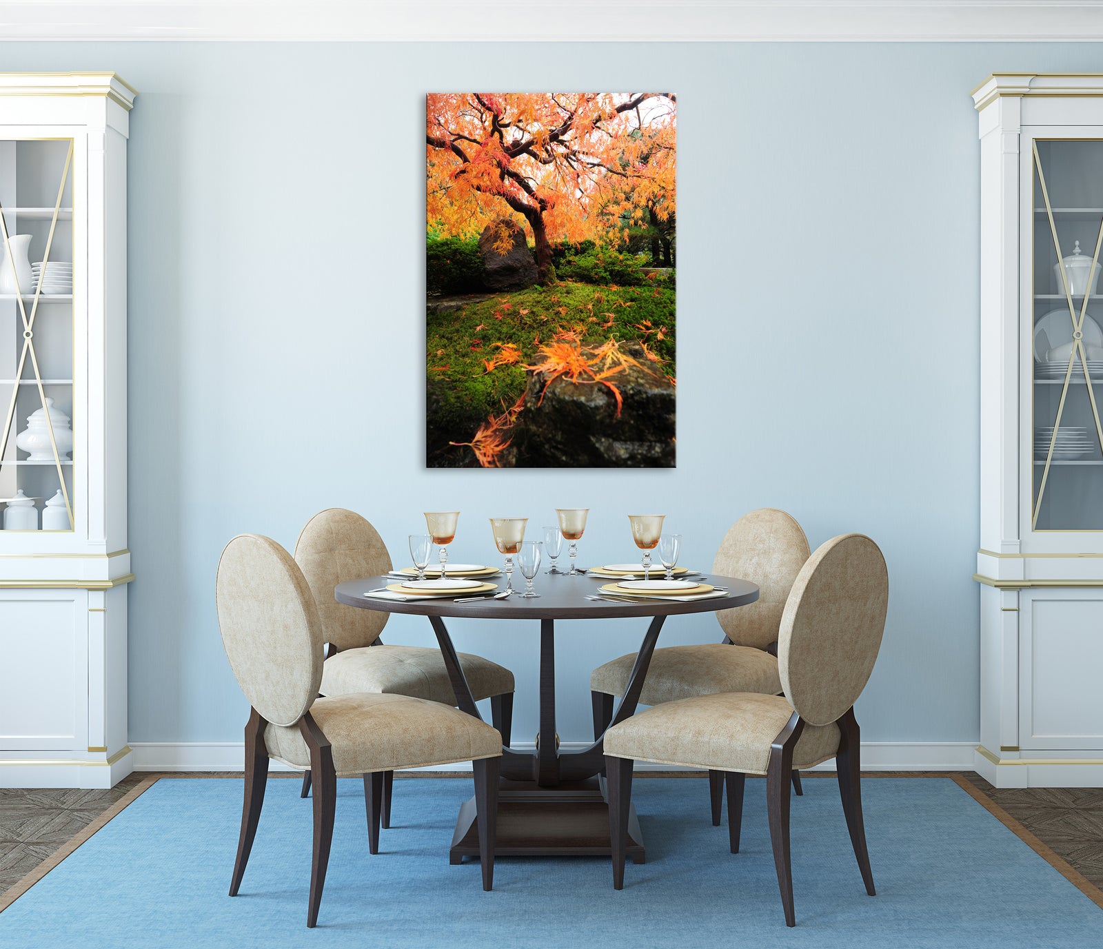 Landscapes No. 373, shown framed in a room by day