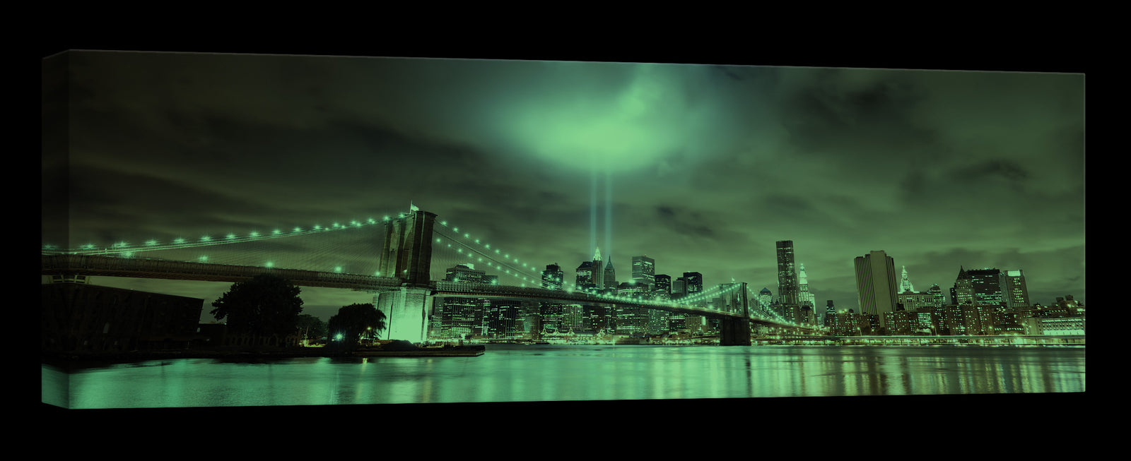Cities No. 001, glowing at night