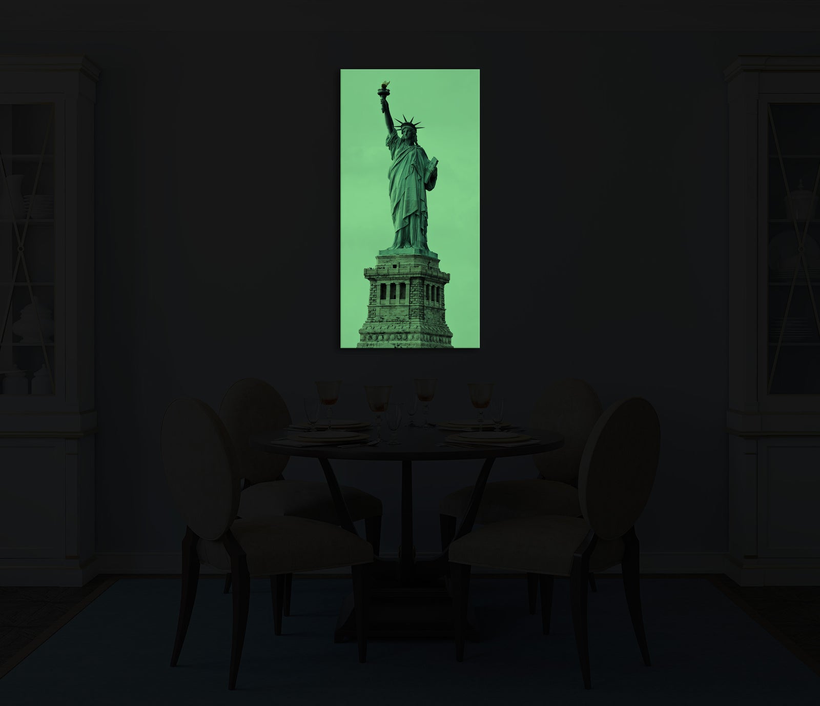Cities No. 002, glowing in a room at night
