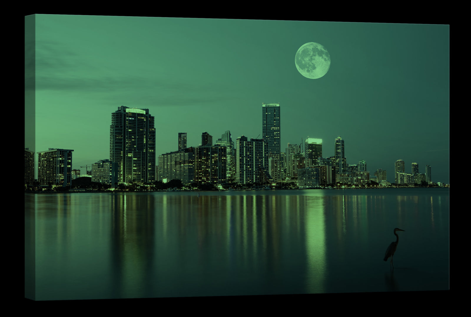 Cities No. 003, glowing at night