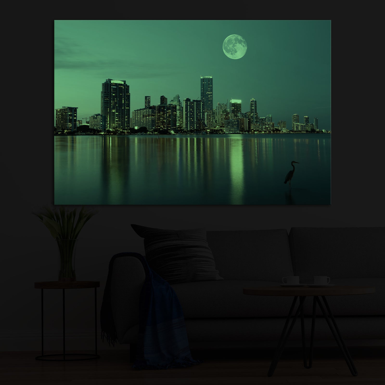 Cities No. 003, glowing in a room at night