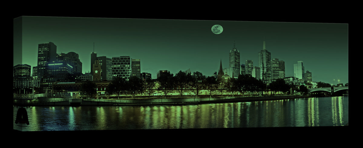 Cities No. 005, glowing at night