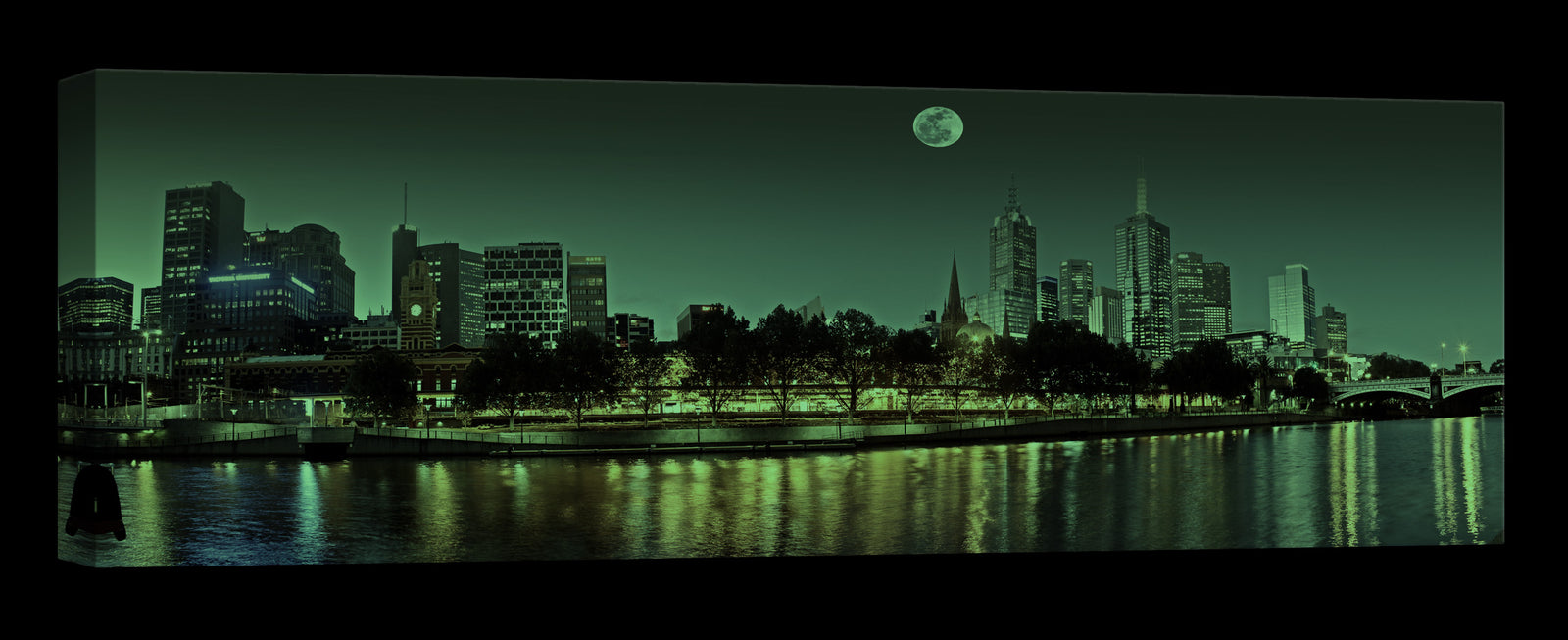 Cities No. 005, glowing at night