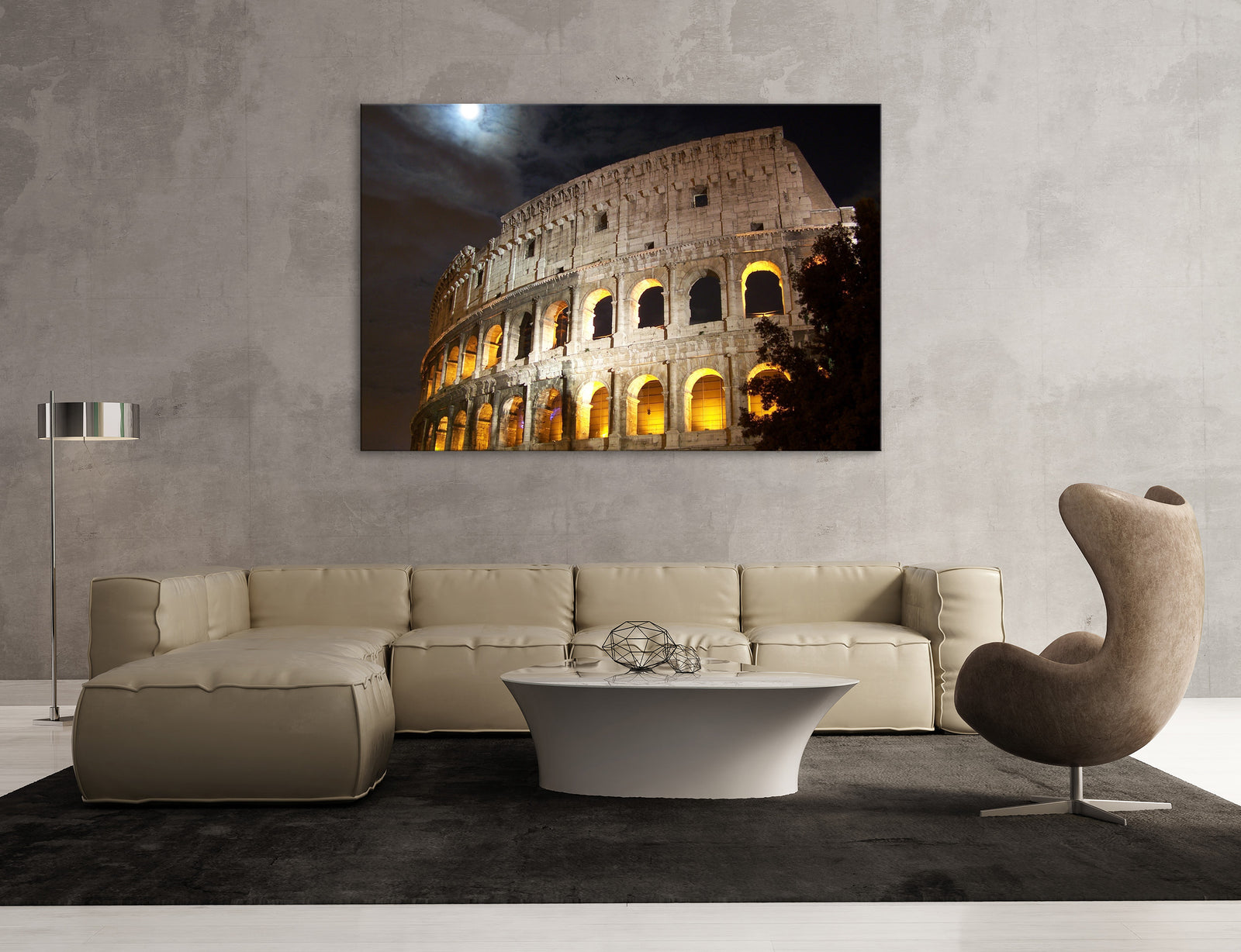 Cities No. 006, shown framed in a room by day