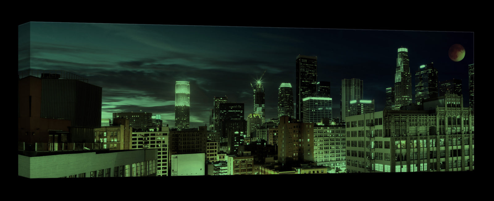 Cities No. 007, glowing at night