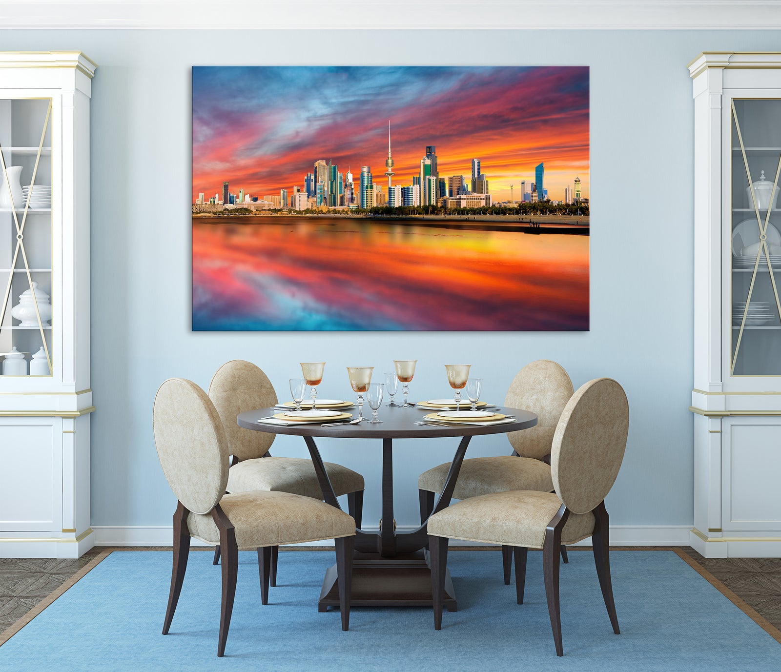 Cities No. 010, shown framed in a room by day