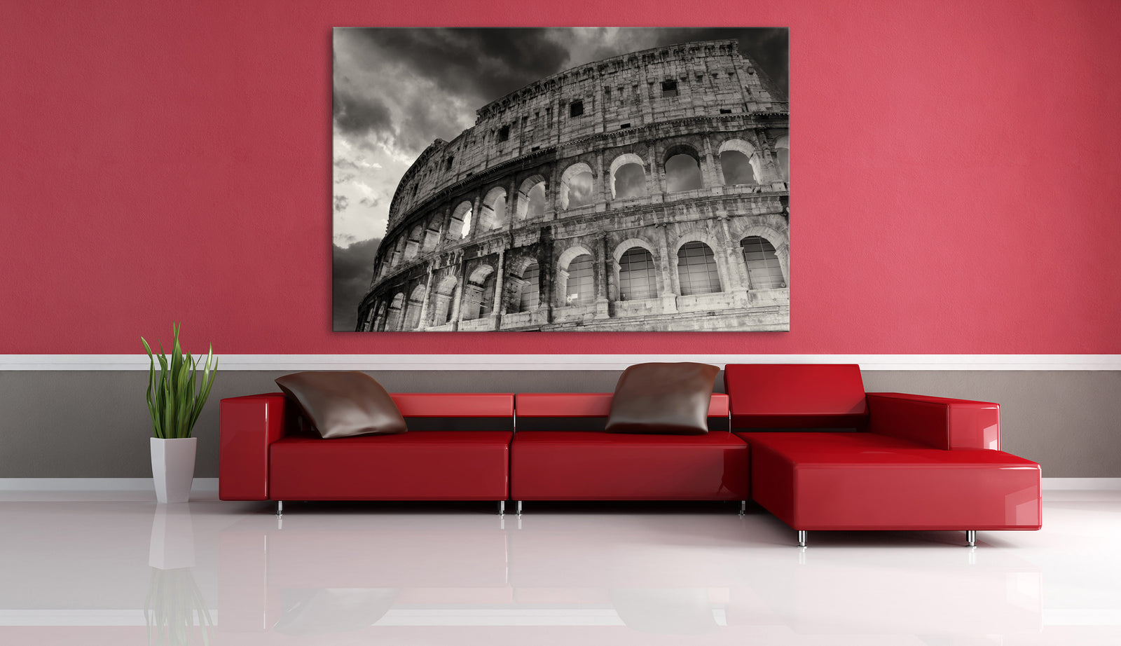 Cities No. 012, shown framed in a room by day