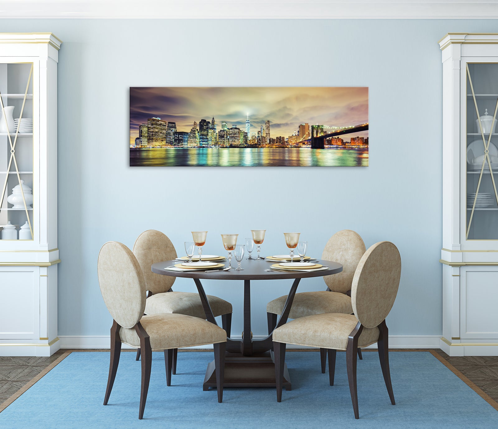 Cities No. 014, shown framed in a room by day