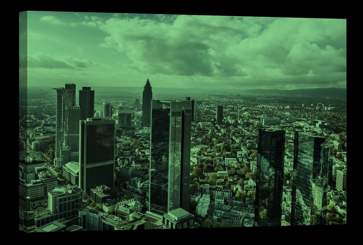 Cities No. 017, glowing at night