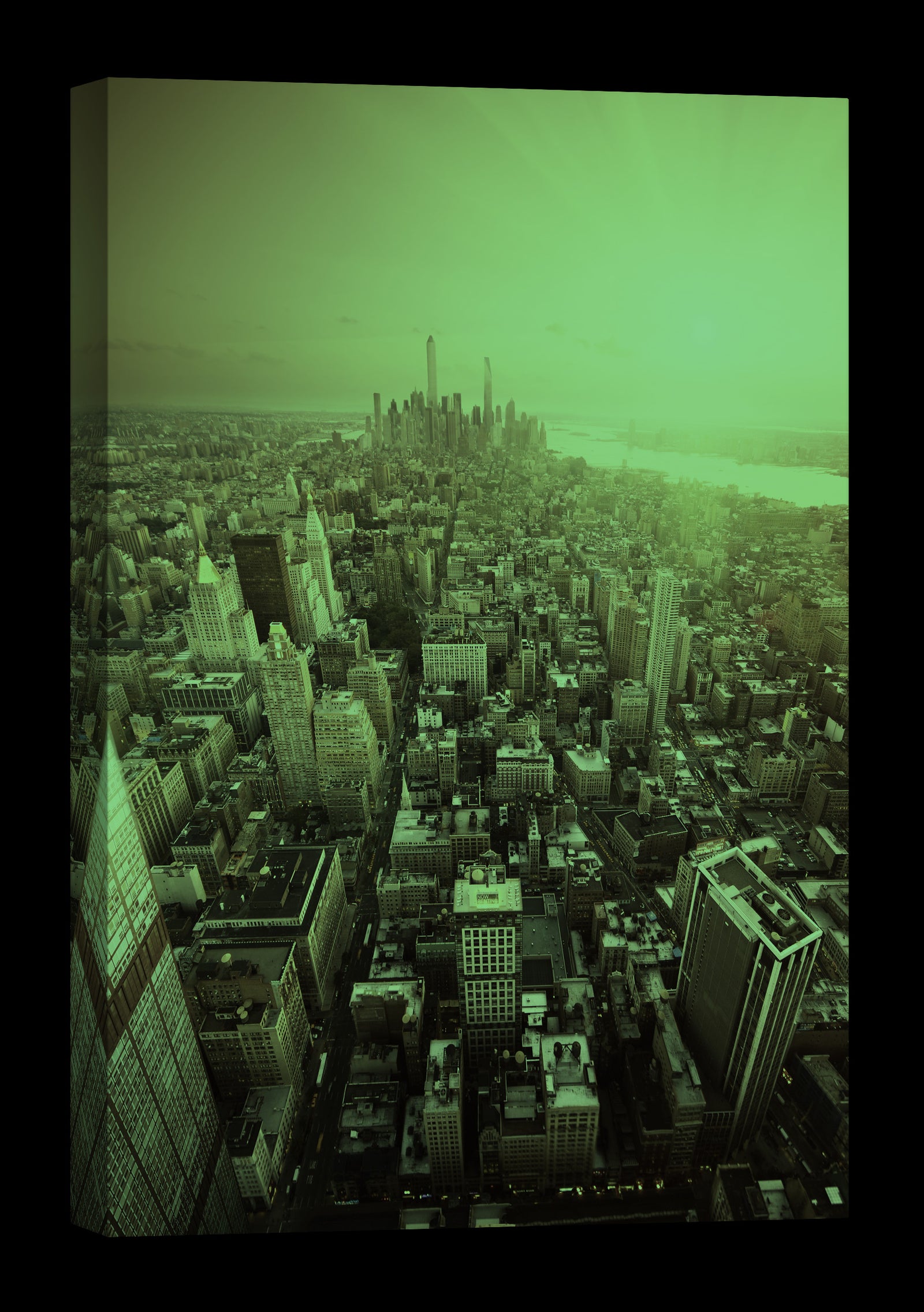 Cities No. 019, glowing at night