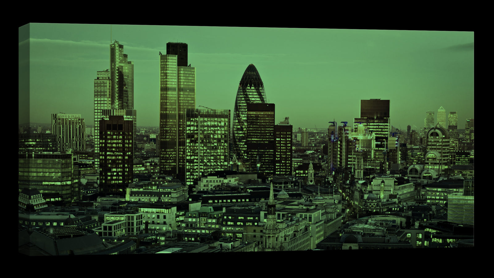 Cities No. 022, glowing at night