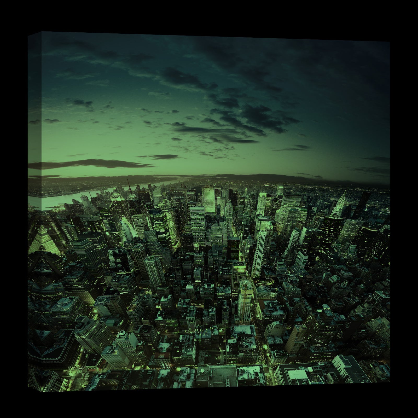 Cities No. 023, glowing at night