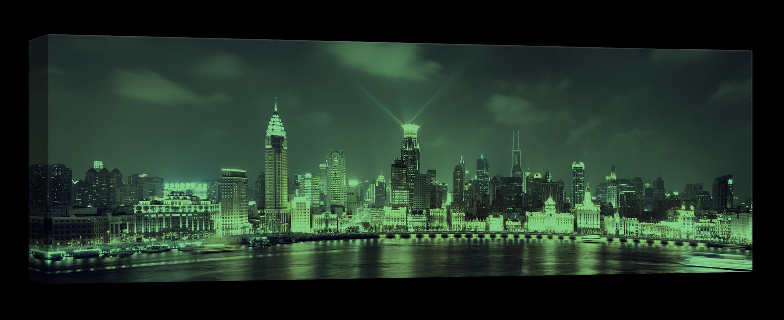 Cities No. 024, glowing at night