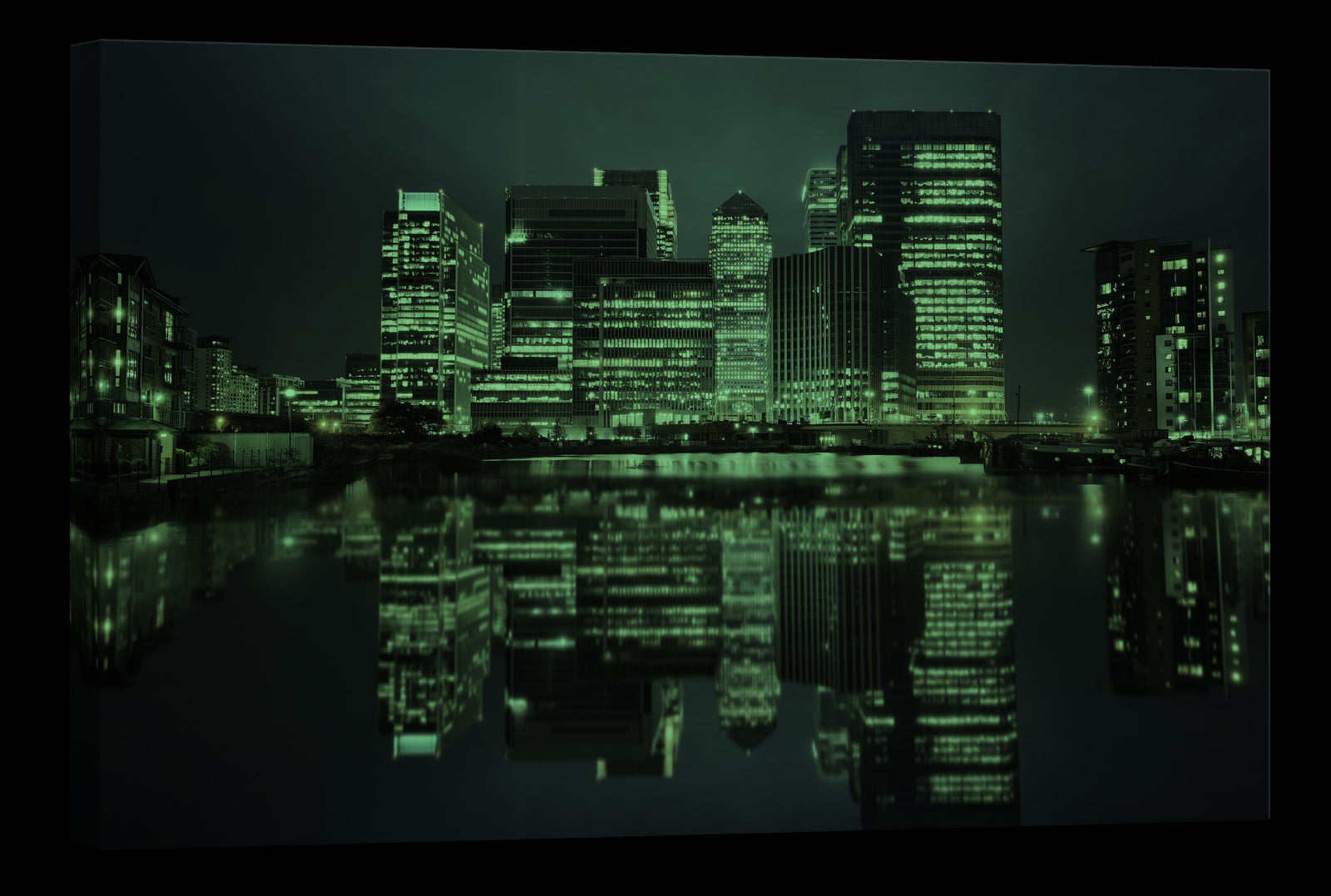 Cities No. 025, glowing at night