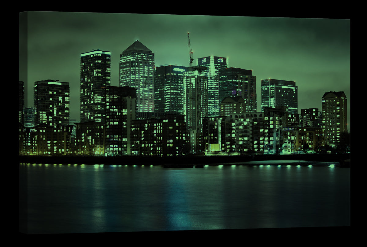 Cities No. 027, glowing at night