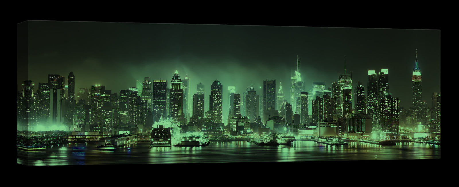 Cities No. 028, glowing at night