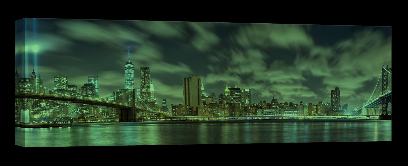 Cities No. 030, glowing at night