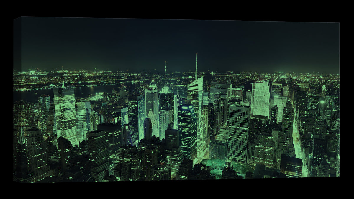 Cities No. 035, glowing at night