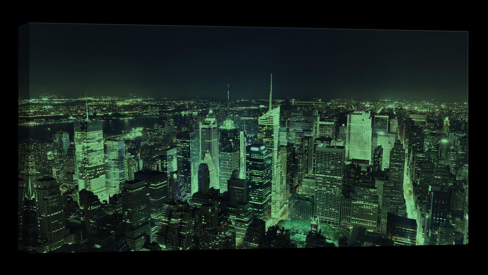Cities No. 035, glowing at night
