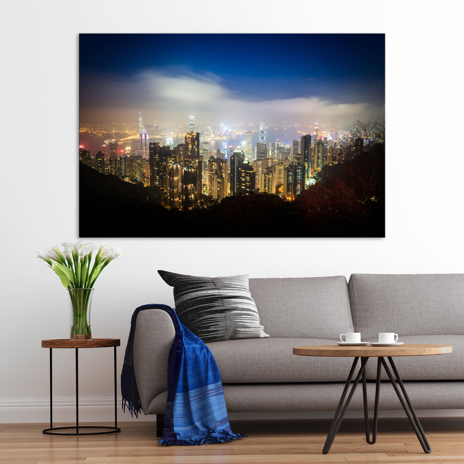 Cities No. 039, shown framed in a room by day