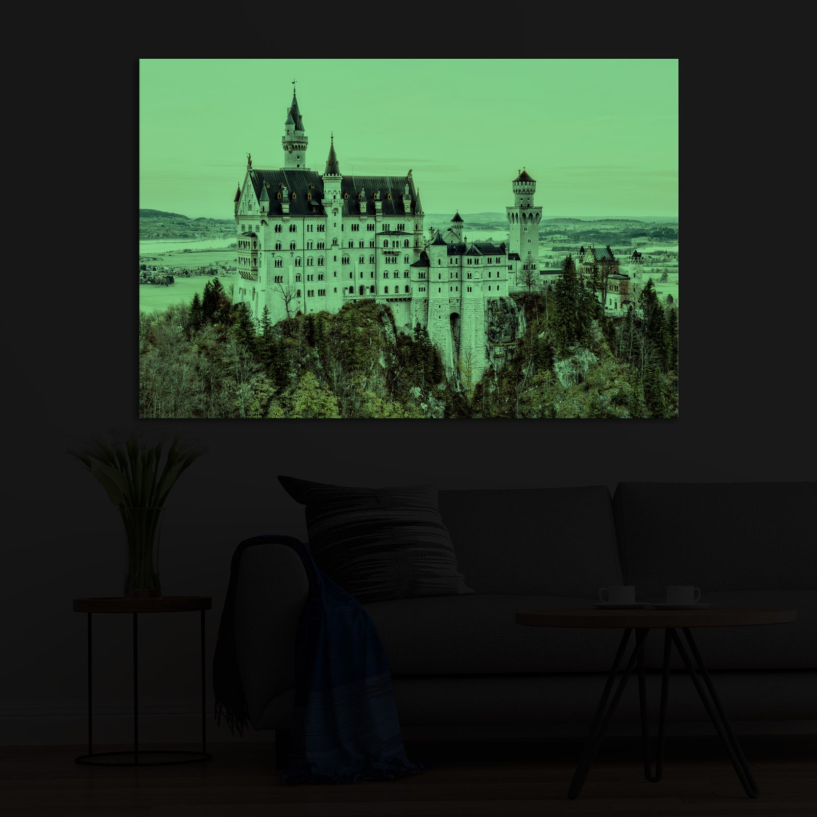 Cities No. 041, glowing in a room at night