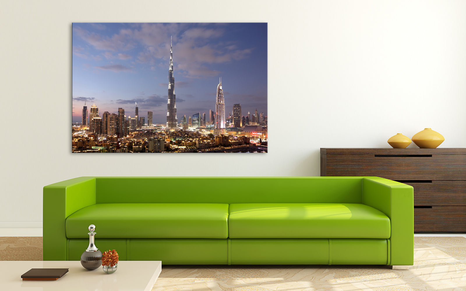 Cities No. 042, shown framed in a room by day