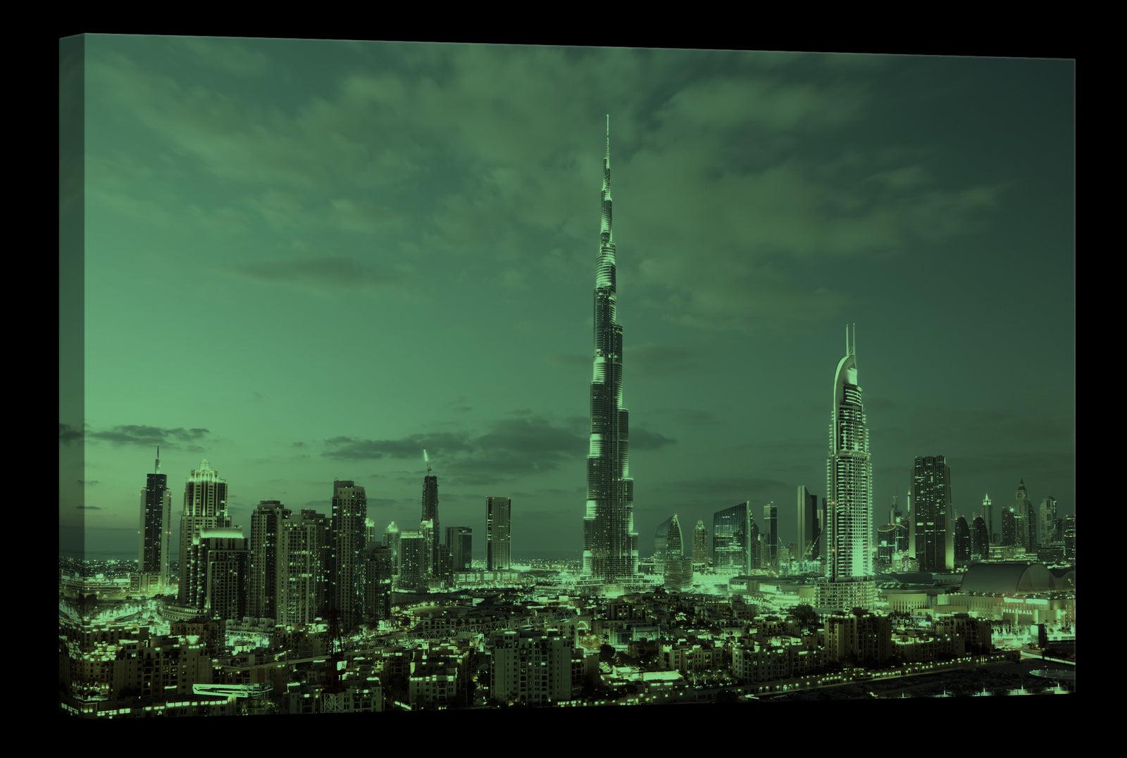 Cities No. 042, glowing at night