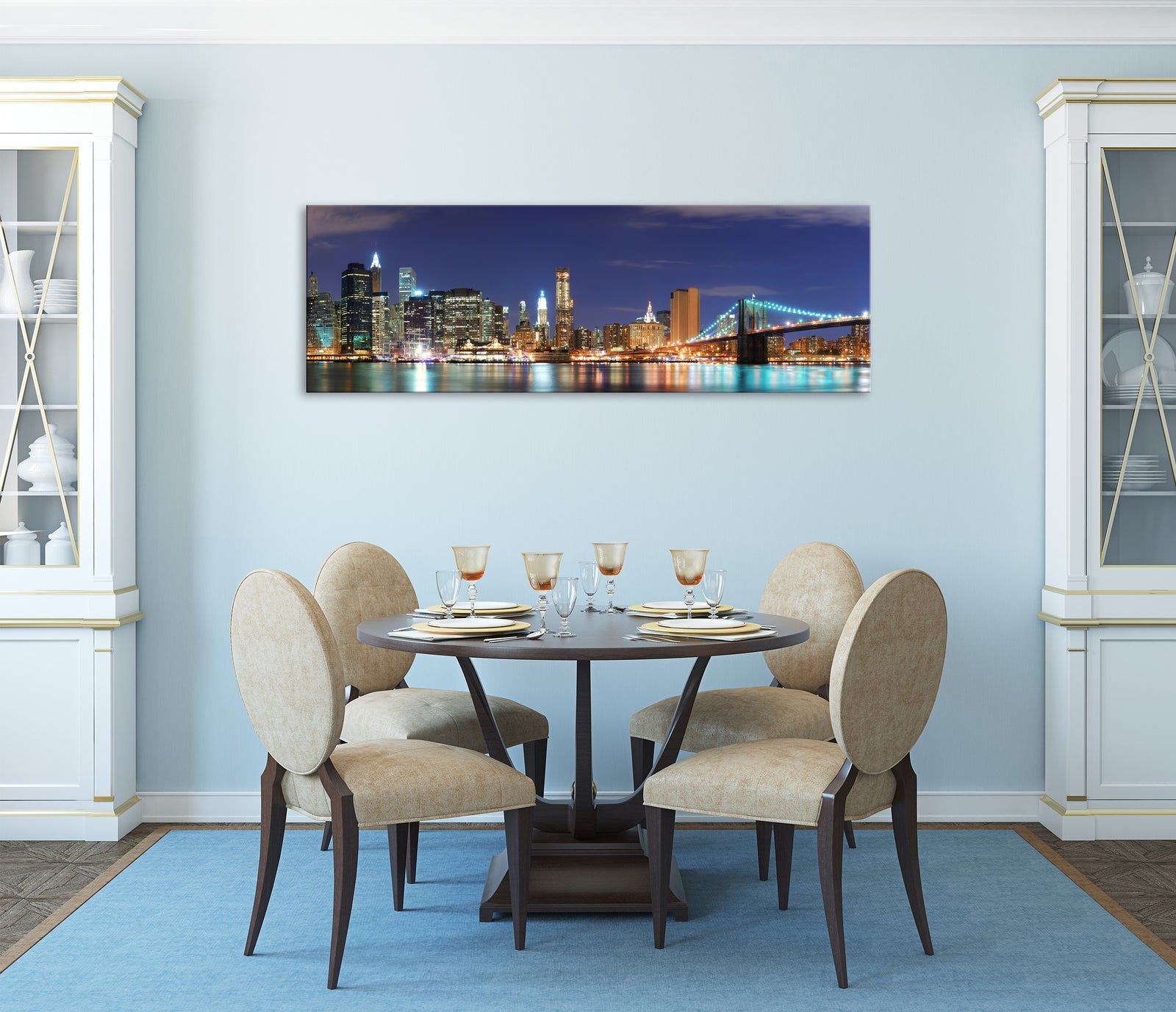 Cities No. 046, shown framed in a room by day