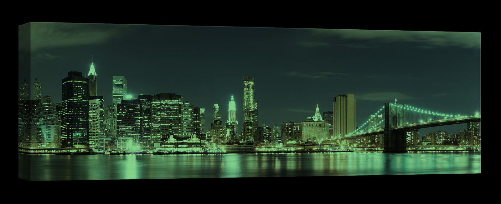 Cities No. 046, glowing at night